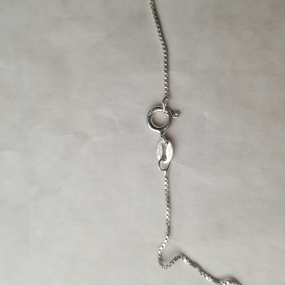 Silver Droplet Pendant With Chain Necklace - Picture 4 of 5